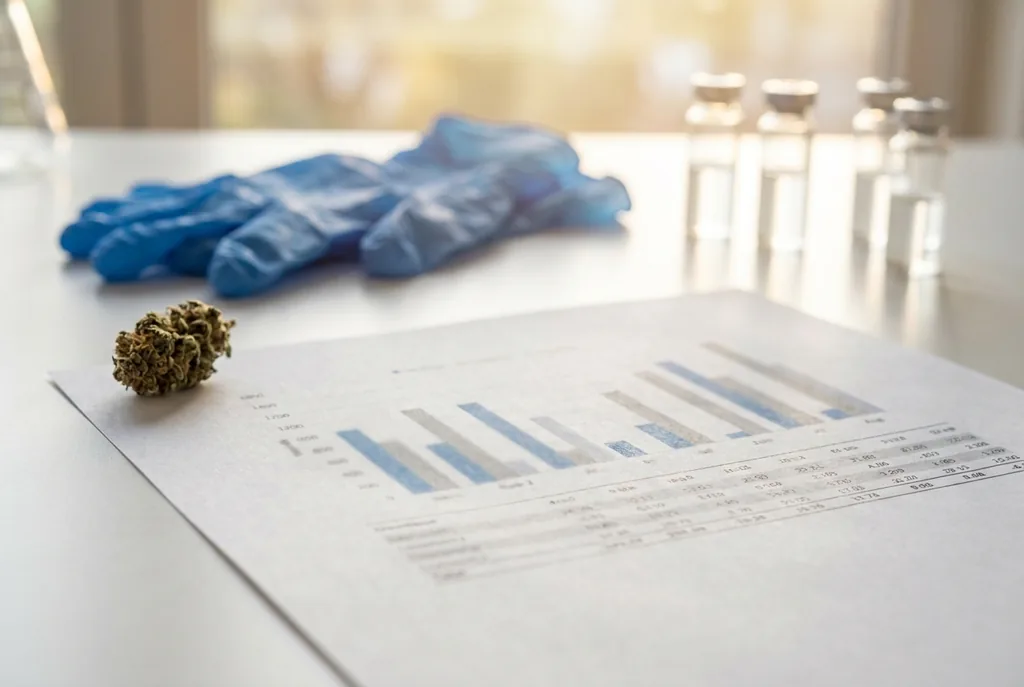 Certificato di analisi CoA cannabis light con profilo cannabinoidi