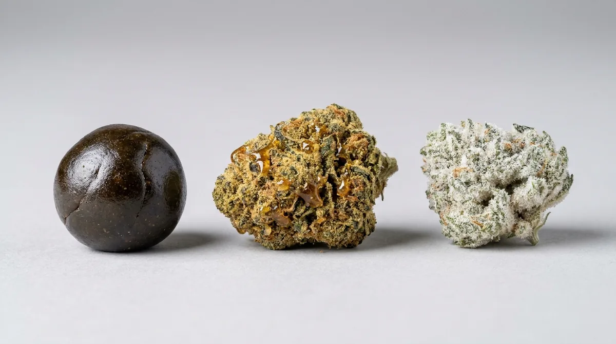 Charas, Moonrock e Ice Rock WeWeed a confronto su fondo neutro