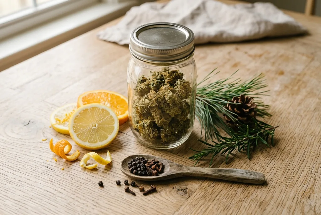 Profilo terpenico dell'Amnesia: limonene agrumato, beta-cariofillene speziato e pinene balsamico