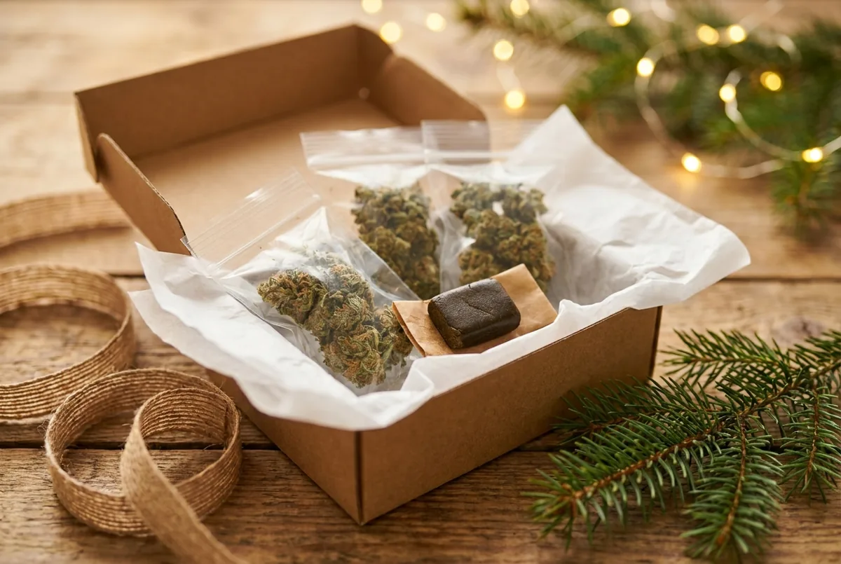Idee regalo cannabis light: kit con tre genetiche di erba legale e hashish in confezioni ermetiche WeWeed